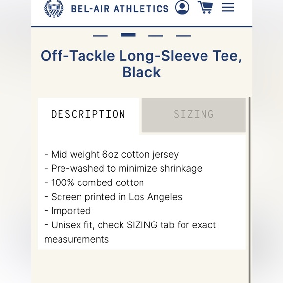 ✨Bel-Air Athletics✨football graphic off tackle long sleeve tee, Men’s S - Picture 2 of 8